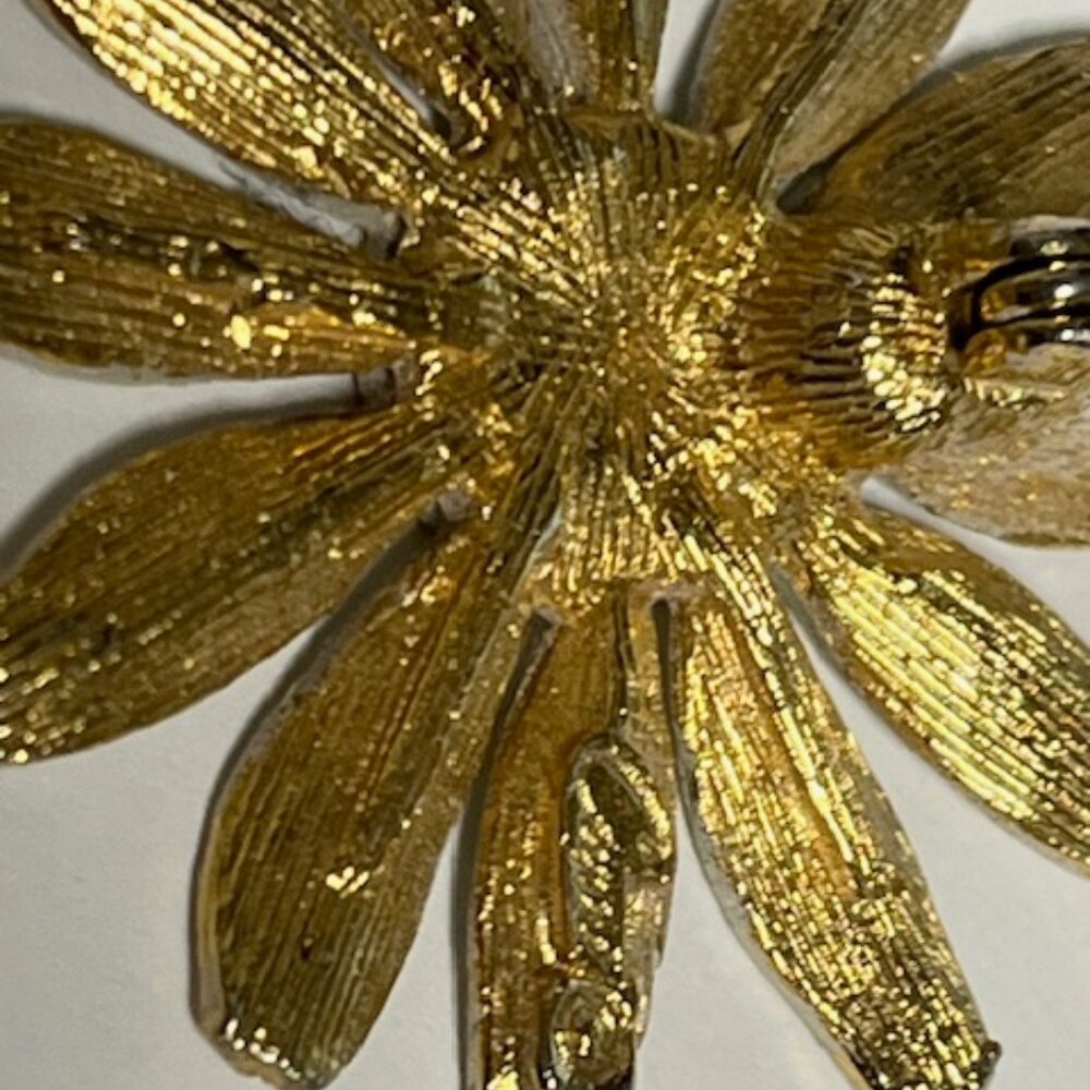 VTG Hand Painted Daisy Flower in Pot Brooch Metal Enamel Pin 1.5"x3.25" - Picture 6 of 14